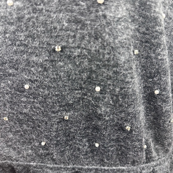 NWT LOFT Dark heather grey beaded sweater dress Size XL - Picture 8 of 10